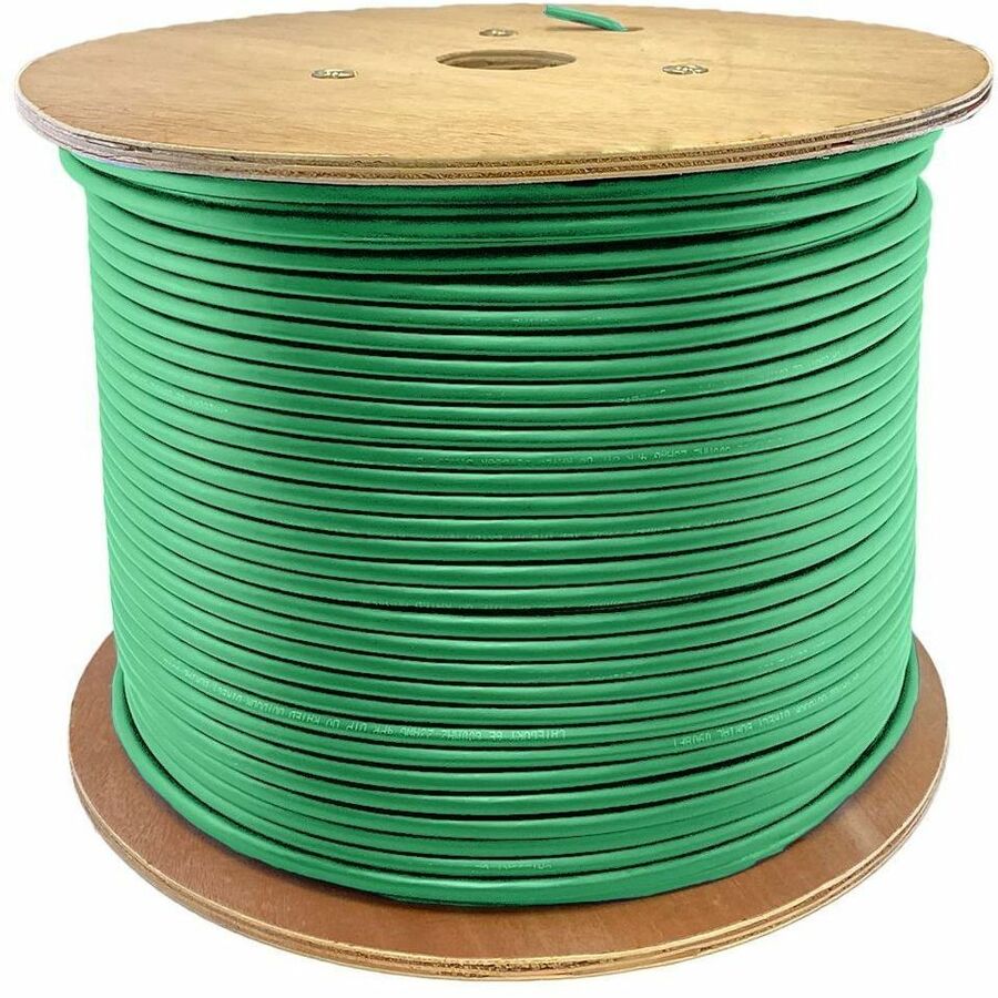 AddOn 1000ft Green Cat6 Shielded Plenum-Rated Copper Network Patch Cable - Non-Terminated Bulk
