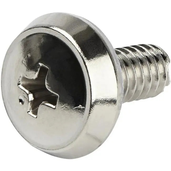 StarTech.com CABSCRWS1224 12-24 Server Rack Screws - 50 Pack Nickel-Plated for Secure Equipment Mounting