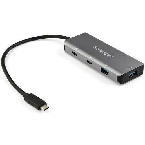 StarTech.com 4-Port USB-C Hub with 2 USB-A & 2 USB-C Ports, 10Gbps Data Transfer – Bus-Powered Type-C 3.2 Gen 2 Hub with 9.8-Inch Attached Cable