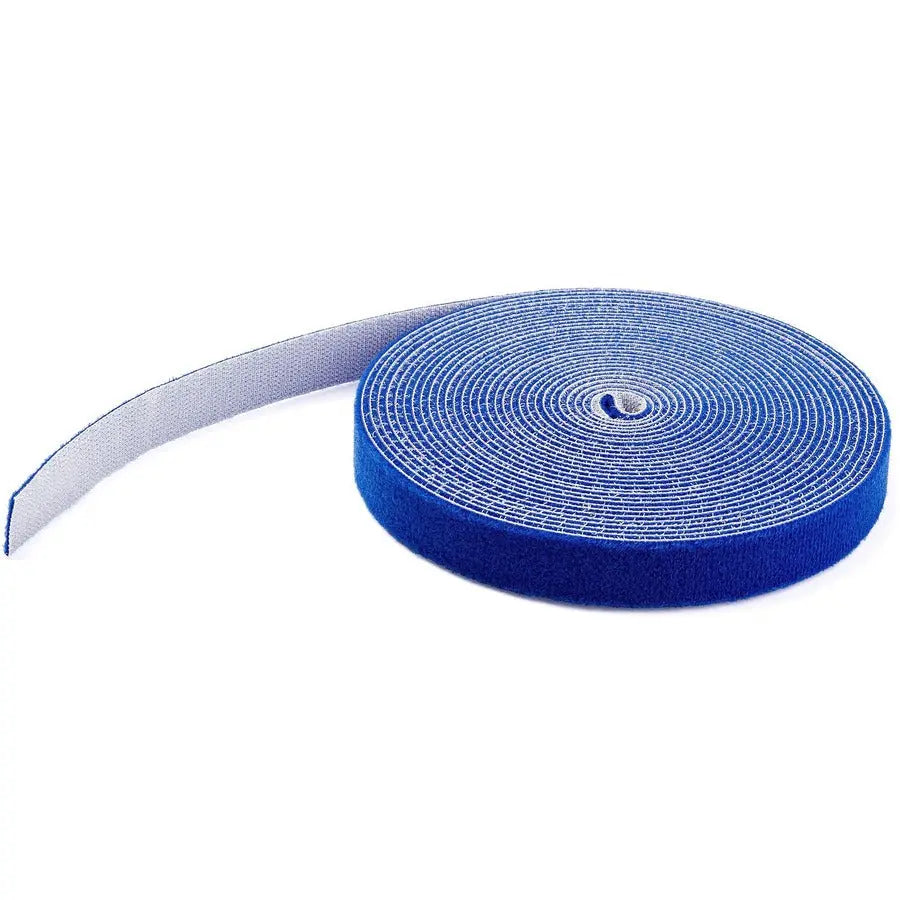 StarTech.com 50ft Blue Hook and Loop Roll for Cable Management - Reusable Fastener Tape