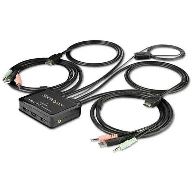 StarTech.com SV211HDUA4K 2-Port HDMI KVM Switch with 4K60Hz Support, USB & Audio