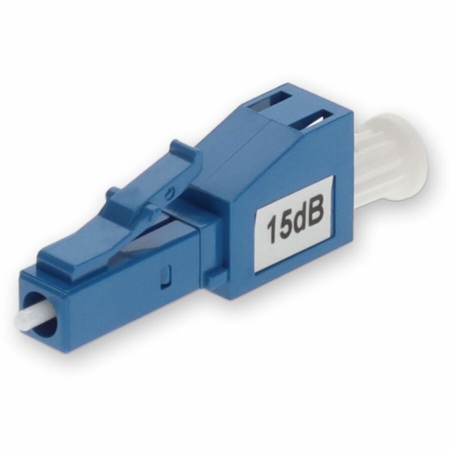AddOn 15dB Fixed LC Male to LC Female OS1 SMF Simplex Fiber Optic Attenuator
