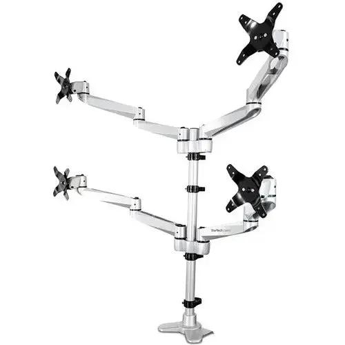 StarTech.com ARMQUADPS Quad Monitor Mount – Full Motion Adjustable Desk Mount for 27-Inch Displays by StarTech.com