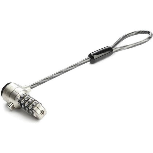 StarTech.com Universal Laptop Cable Lock Expansion Loop - 6-Inch (15cm) with 4-Digit Resettable Combo Lock for Multiple Devices