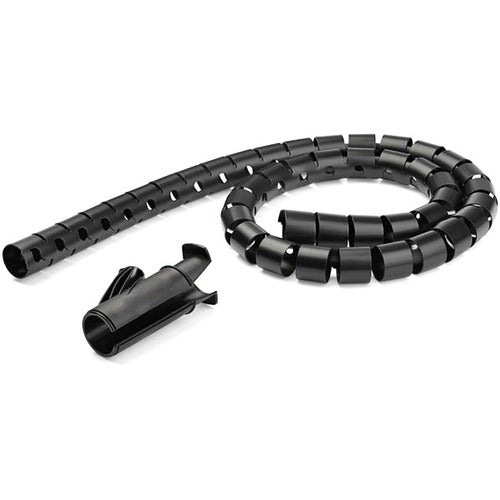 StarTech.com 1.5m (4.9 ft) Cable Management Sleeve with Cable Loading Tool - Spiral Expandable Cord Organizer for Office and Home