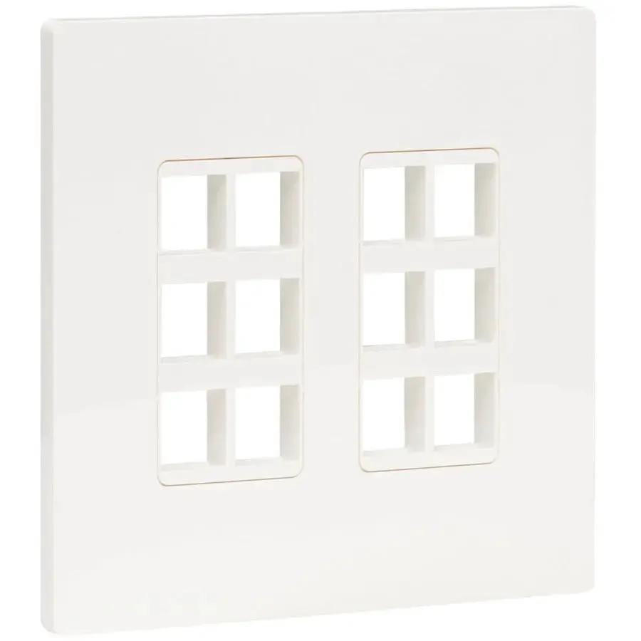 Eaton Tripp Lite Series 12-Port Keystone Double-Gang Faceplate, White, TAA-Compliant by Eaton Corporation