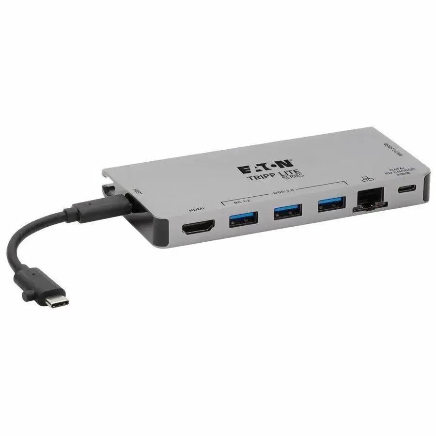 Eaton Tripp Lite Series U442-DOCK5D-GY USB-C Docking Station with 4K HDMI, USB 3.0 Hub, Gigabit Ethernet, SD Card Reader, 100W Power Delivery by Eaton Corporation