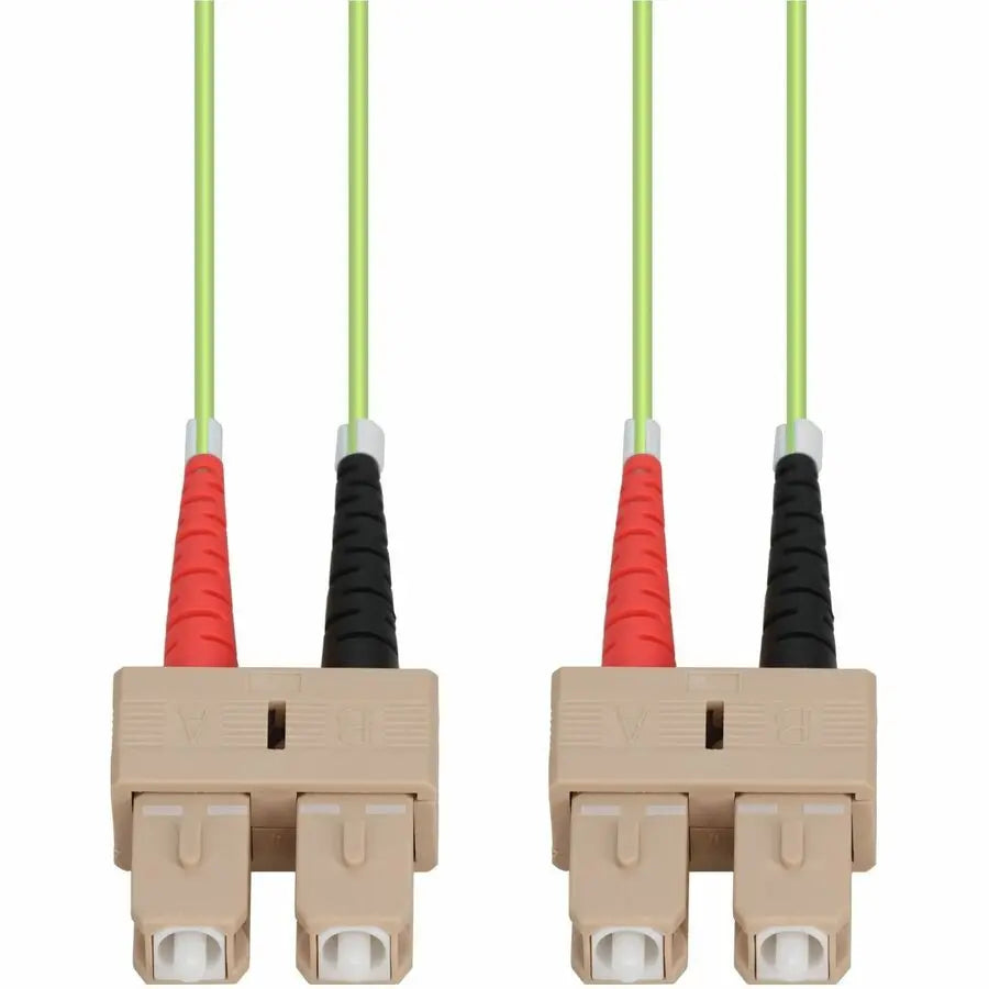 AddOn 2m SC to SC Lime Green OM5 Duplex OFNR Riser Fiber Patch Cable