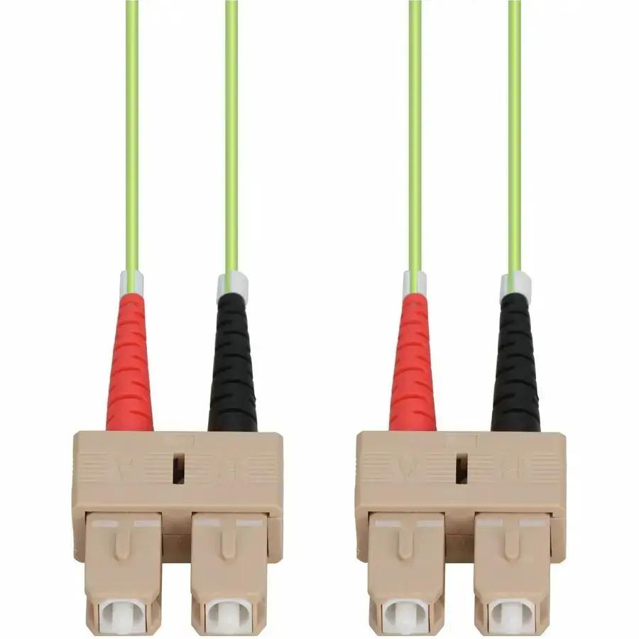 AddOn 2m SC to SC Lime Green OM5 Duplex OFNR Riser Fiber Patch Cable by ADDON