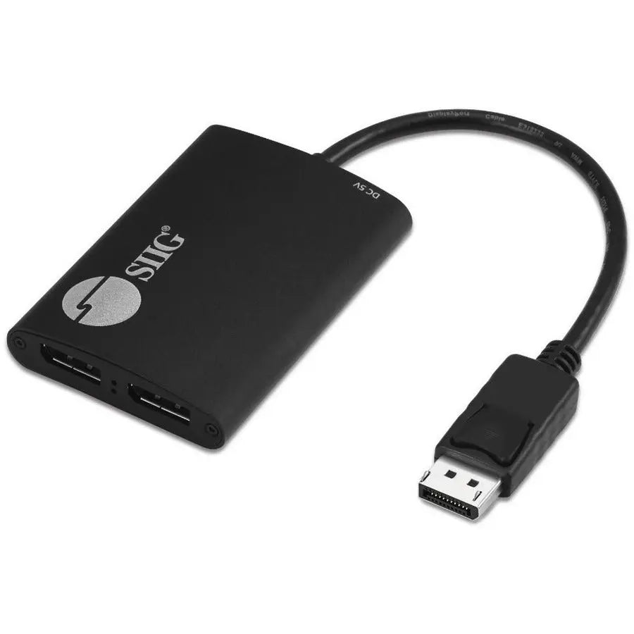SIIG 1x2 DisplayPort 1.2 MST Splitter (CE-DP0H11-S1) for Dual Monitor Connectivity