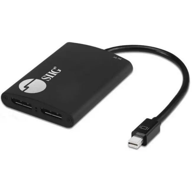 SIIG 1X2 Mini DisplayPort 1.2 to DisplayPort MST Splitter - Supports Dual Monitor Connectivity and 4K Resolution
