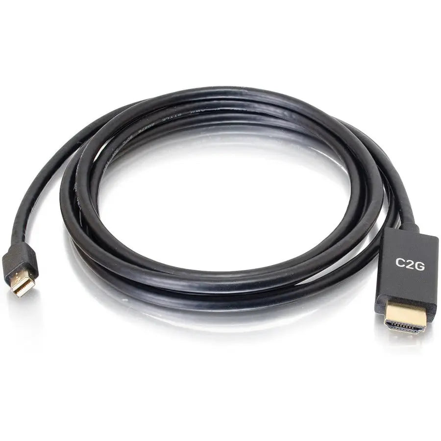 LEGRAND AV - C2G 10ft Mini DisplayPort to HDMI Passive Adapter Cable – 4K 30Hz for High-Quality Audio and Video Streaming