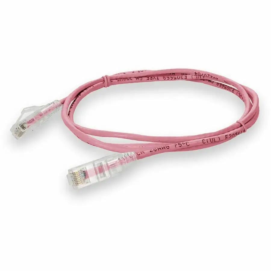 AddOn 3ft Pink Cat6 UTP Patch Network Cable with RJ-45 Male Connectors by AddOn