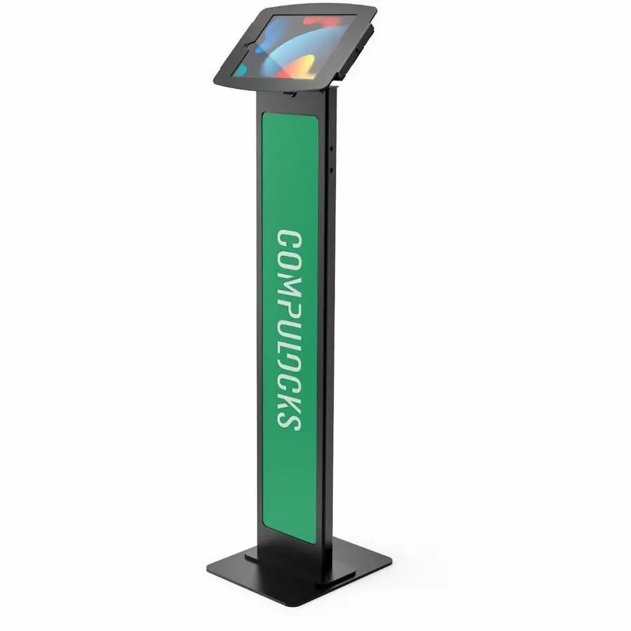 Compulocks iPad 10.2 Inch Space Enclosure with Brandable Floor Stand - Black