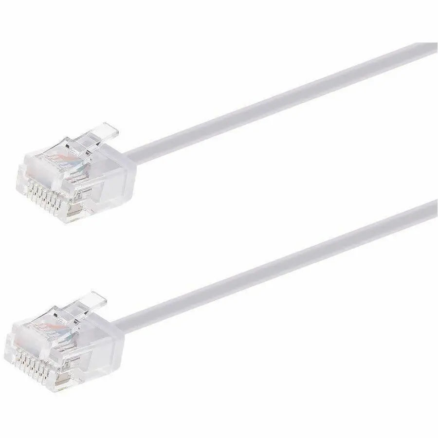 Monoprice Micro SlimRun Patch UTP Category 6 Network Cable - 10G Ethernet, 0.1-inch Thick, Bootless, White