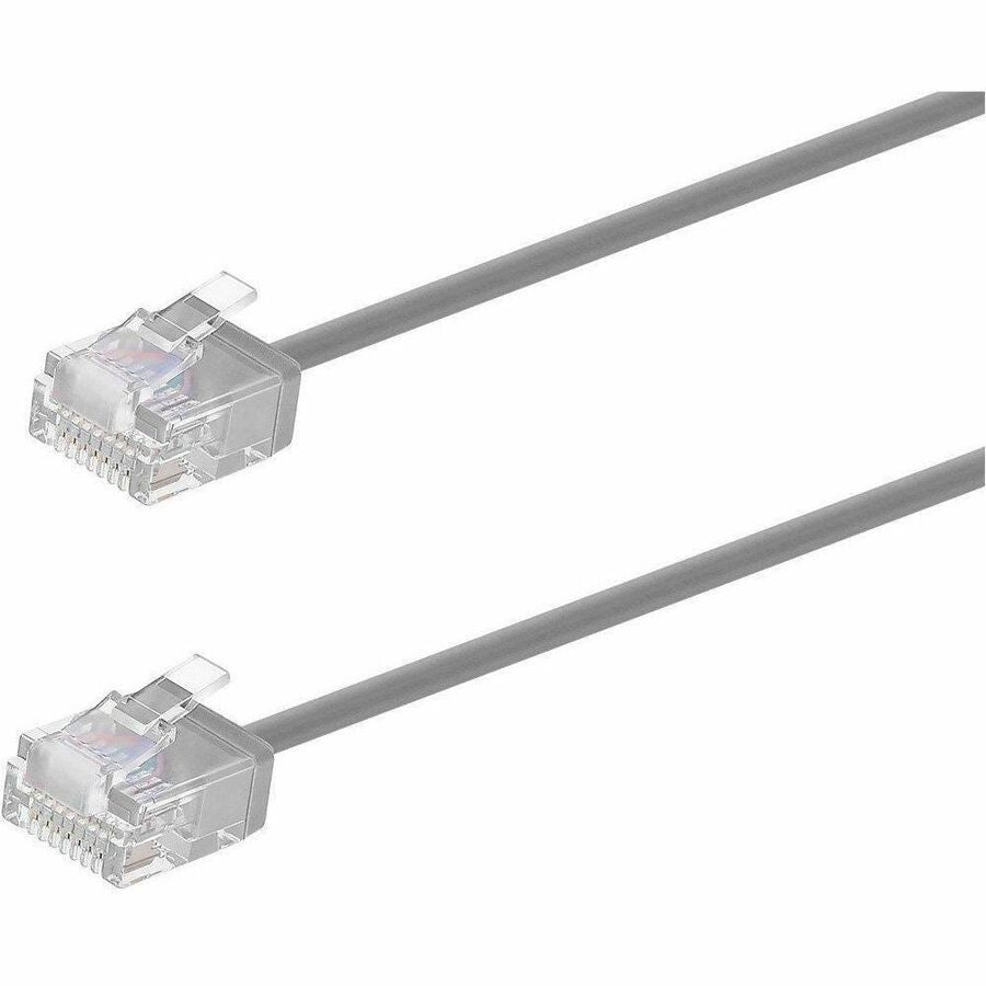 Monoprice Micro SlimRun Patch UTP Category 6 Network Cable, 10G Ethernet Performance, Gray
