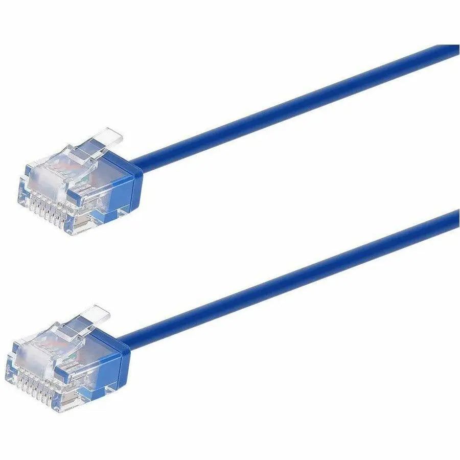 Monoprice Micro SlimRun Patch UTP Category 6 Network Cable – 10G Ethernet, Blue, 3 Feet