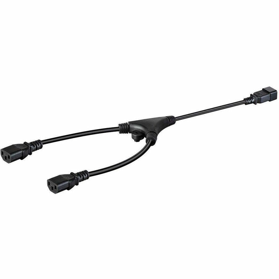 Monoprice 2 ft C19 to C13 Y-Splitter Power Cord with 15 Amp Capacity