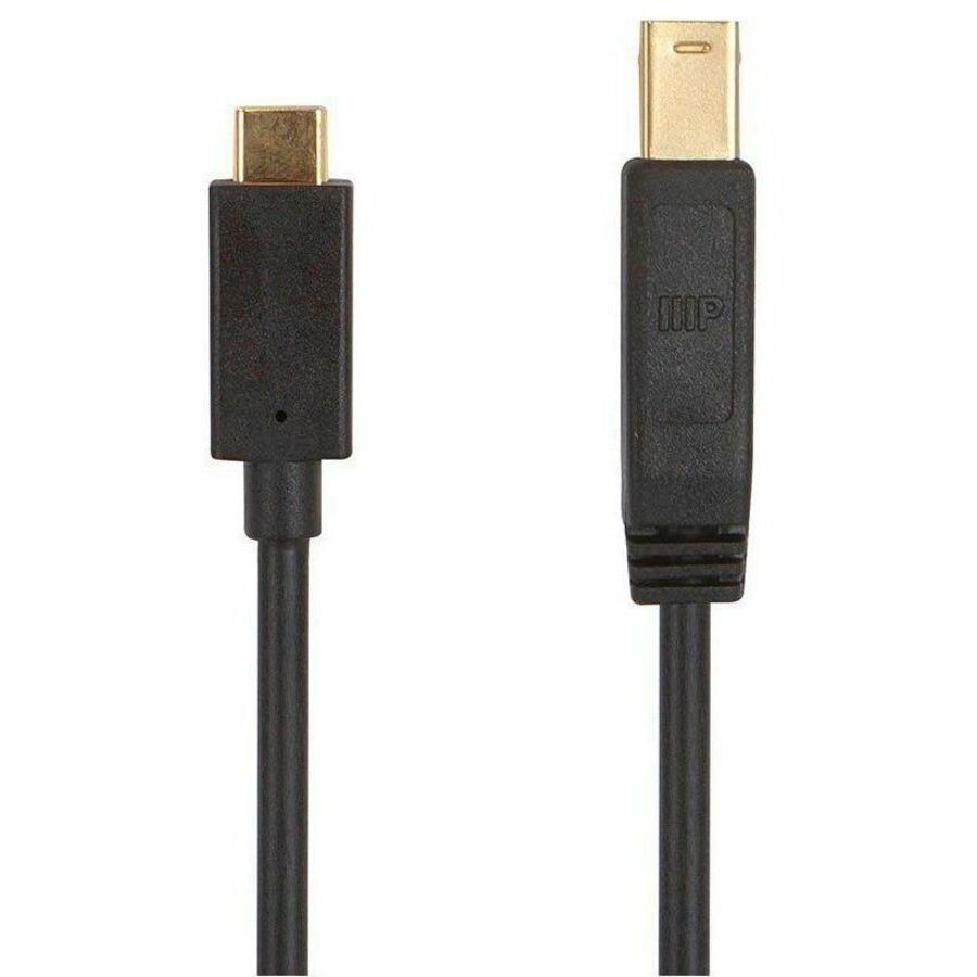 Monoprice Select USB 3.0 USB-C to USB-B Cable 1.5ft - Black, Data Transfer Cable