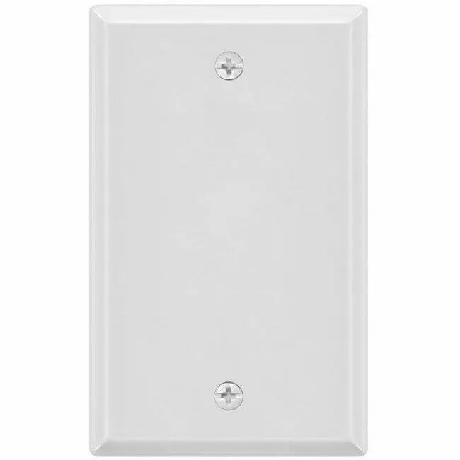 Monoprice Wall Mount White Faceplate with Single Gang for Reliable Wiring and Elegant Finish