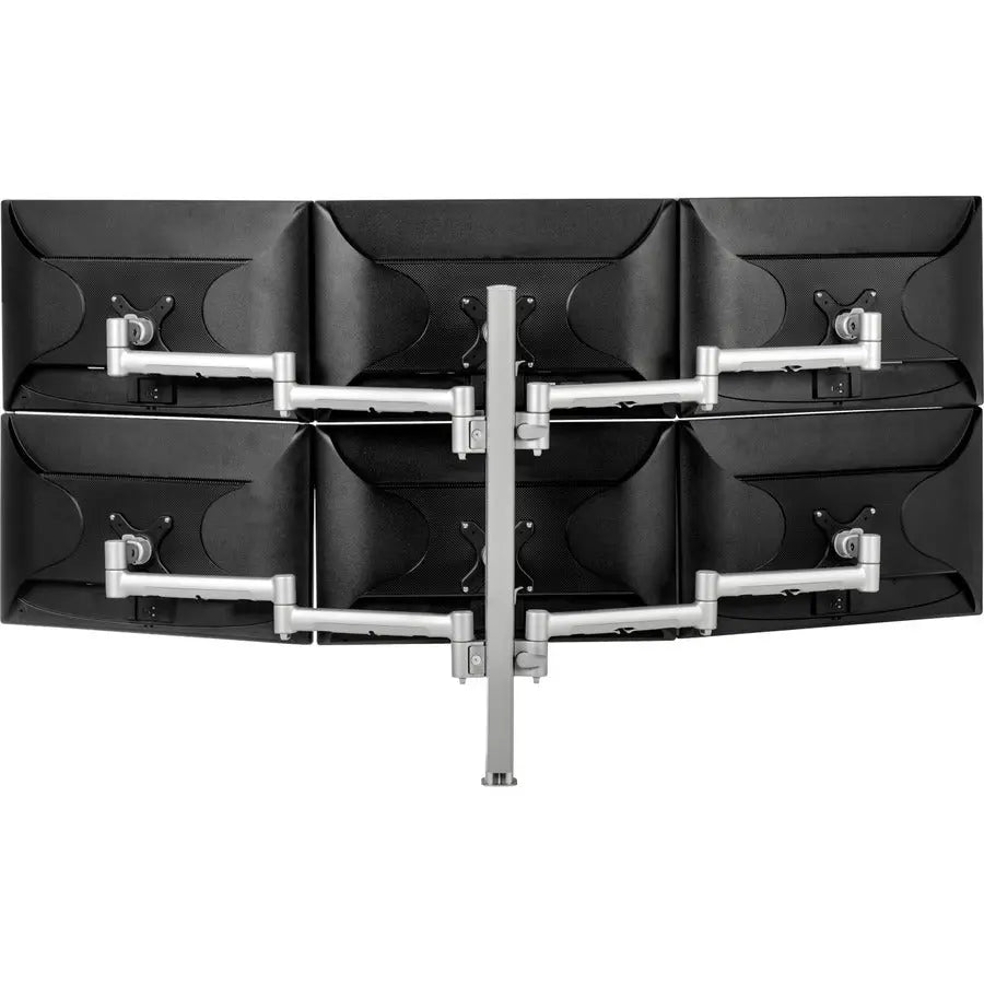 Atdec AWMS-6-13717 Six Monitor Desk Mount with 29.5 Inch Post for Up to 24-Inch Displays