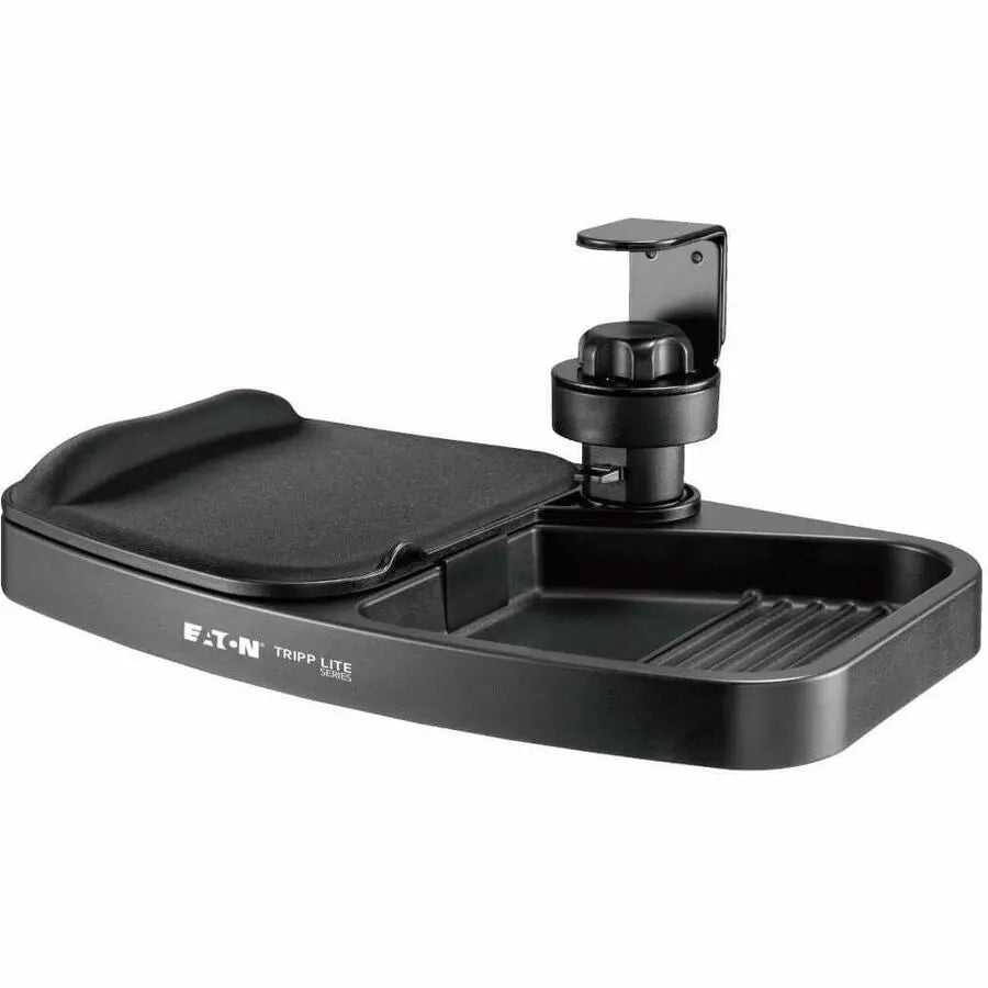 Eaton Tripp Lite Series DMUDSC Under-Desk Clamp-On Storage Tray with Built-In Mouse Pad and Wrist Rest