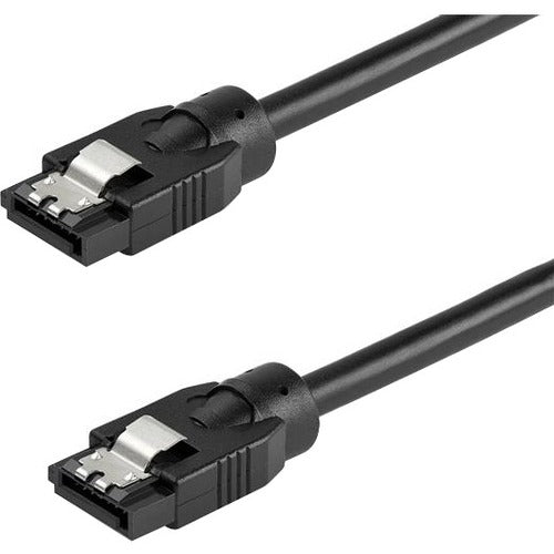 StarTech.com 0.3 m Round SATA Cable with Latching Connectors - SATA 6Gb/s Data Transfer and Power Cable