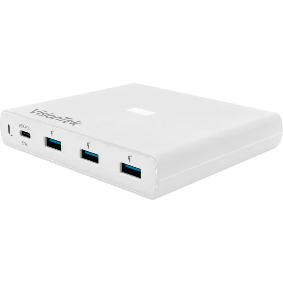 VisionTek USB-C 90W Charger with USB 3.0 Quick Charge for Fast Device Charging