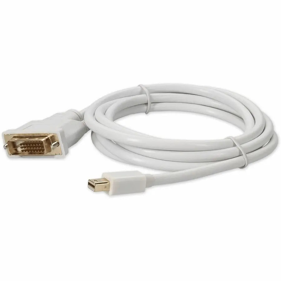 AddOn 6ft Mini-DisplayPort Male to DVI-D Male Adapter Cable - White