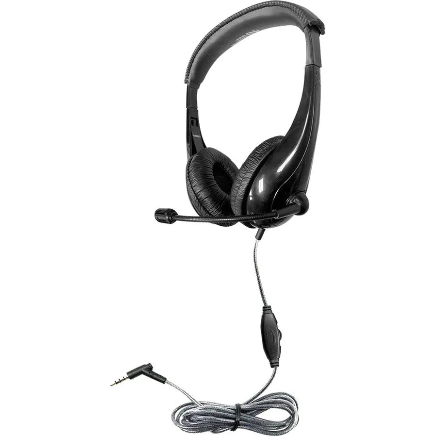 Hamilton Buhl Motiv8 M8BK2 Mid-Sized Multimedia Headset with Gooseneck Microphone and Inline Volume Control