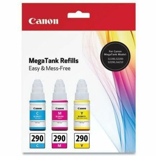 Canon GI-290 CMY Ink Bottle Value Pack, Part Number 1596C005