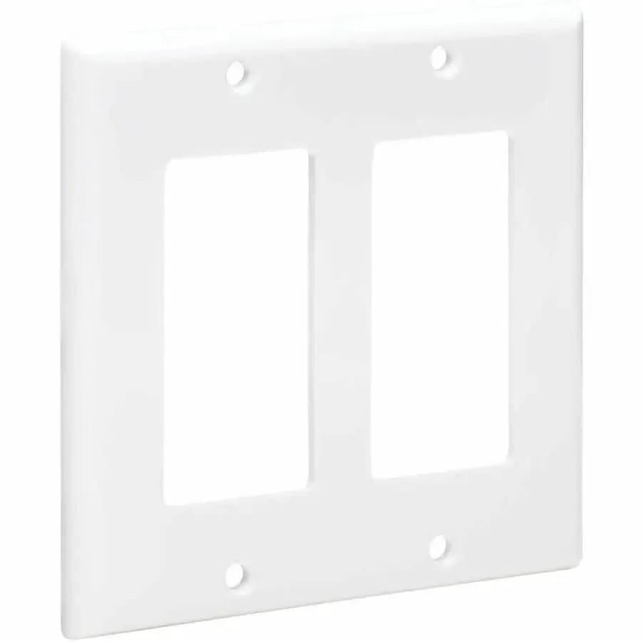 Eaton Tripp Lite Series Double-Gang Decora Style Faceplate - White, TAA Compliant by Eaton Corporation