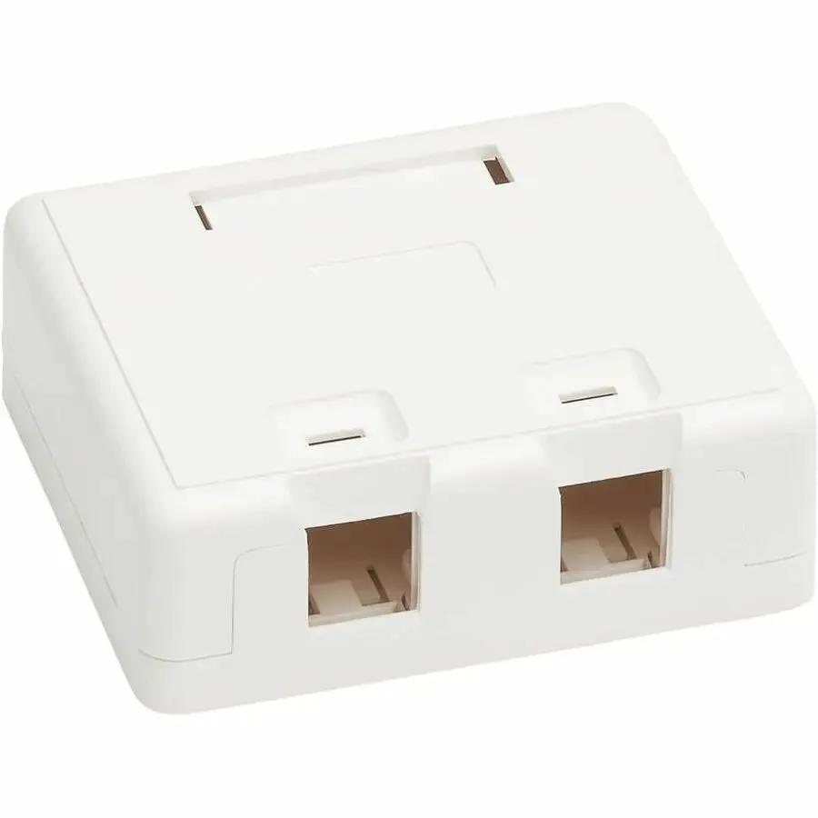 Eaton Tripp Lite Series Surface-Mount Box for Keystone Jacks - 2 Ports, White by Eaton Corporation