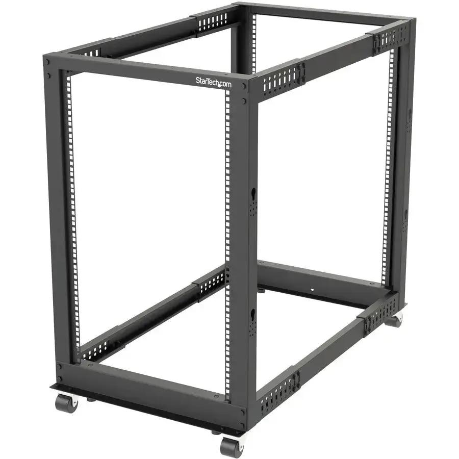 StarTech.com 4-Post 18U Mobile Open Frame Server Rack with Adjustable Depth and Casters by StarTech.com