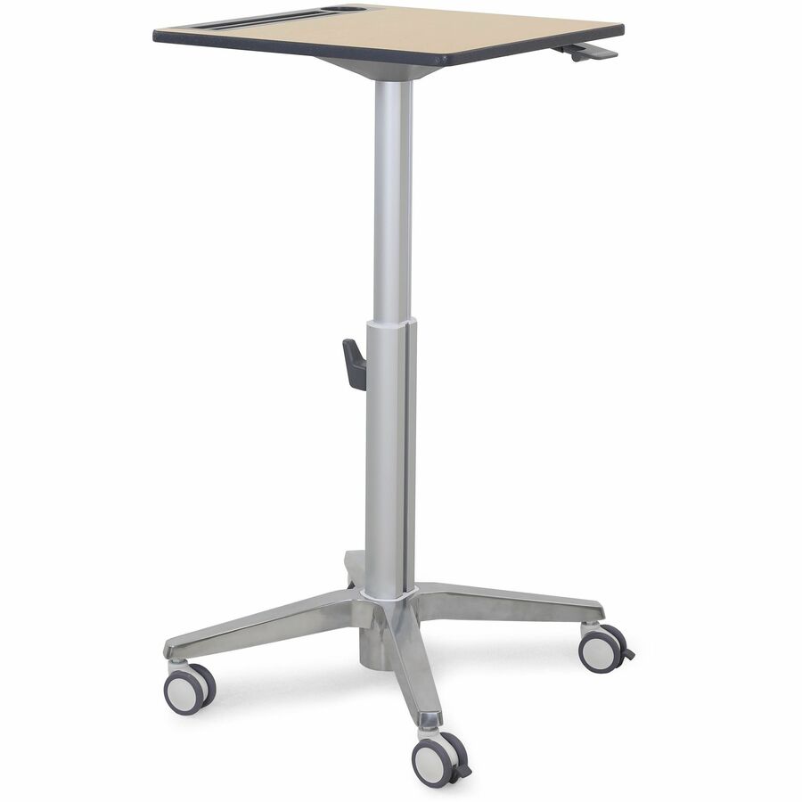 Ergotron Mobile Sit-Stand Desk, Maple, Part Number 24-811-F13