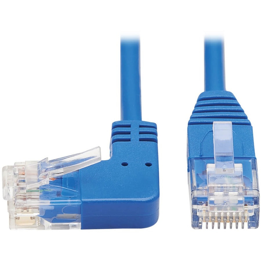 Eaton Tripp Lite Series 15 ft. Left-Angle Blue Cat6 UTP Ethernet Cable with Slim Design