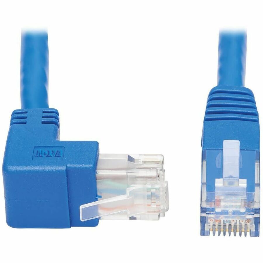 Eaton Tripp Lite Series Up-Angle Cat6 Gigabit Ethernet Cable - 15 ft., Blue, Model N204-015-BL-UP