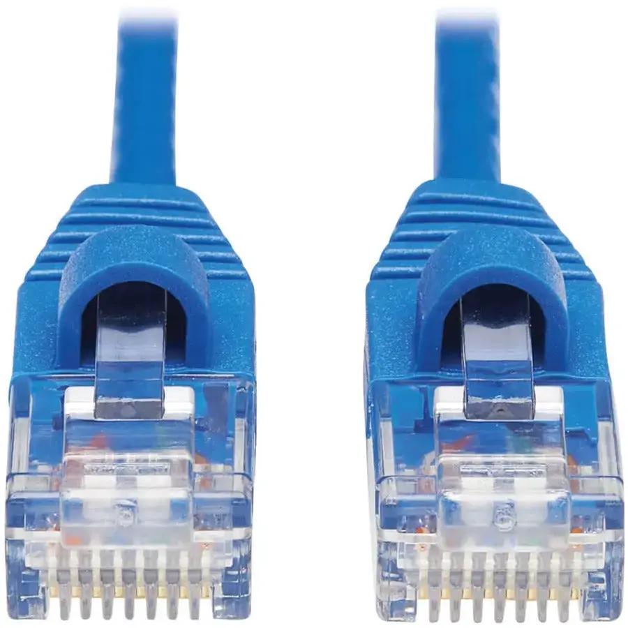 Eaton Tripp Lite Series Cat6a 10G Snagless Molded Slim UTP Ethernet Cable (RJ45 M/M), 15 ft., Blue by Eaton Corporation
