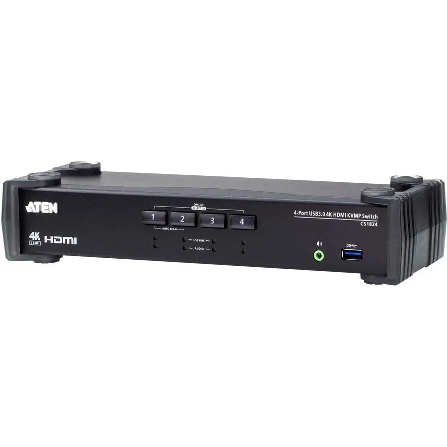 ATEN CS1824 4-Port USB 3.0 4K HDMI KVMP Switch for Multi-Computer Control