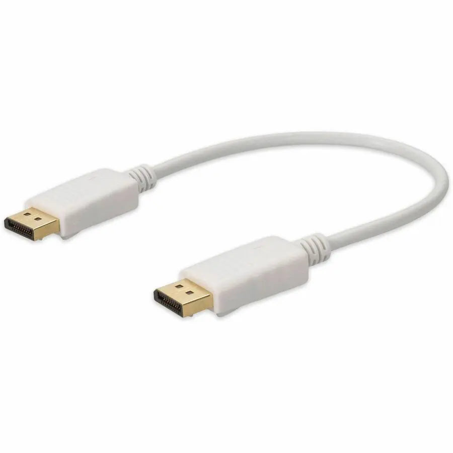 AddOn 3ft DisplayPort Male to Male White Cable for 4K UHD Video and Audio