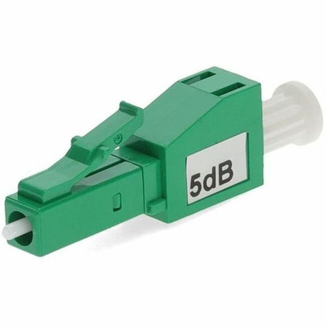 AddOn 5dB Fixed Male to Female LC/APC SMF OS1 Simplex Fiber Attenuator
