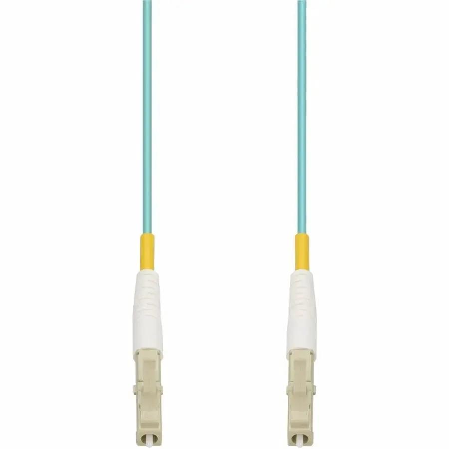 AddOn 5m LC to LC Aqua OM4 Simplex OFNR Riser-Rated Fiber Patch Cable by AddOn