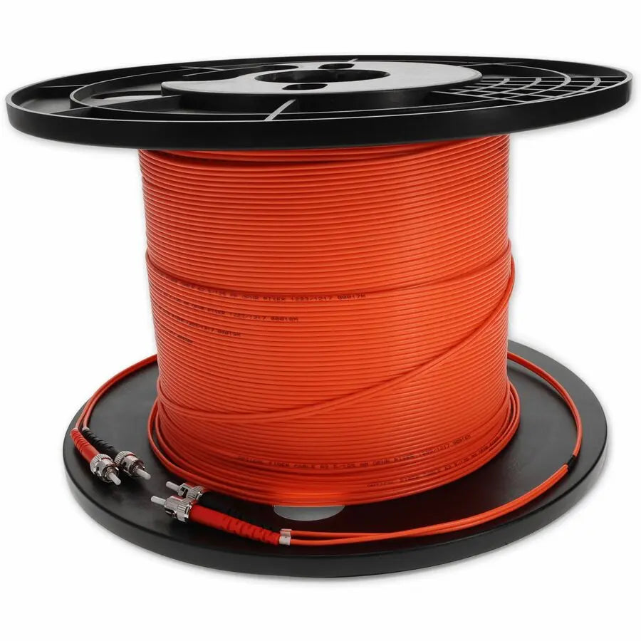 AddOn 100m ST to ST Orange OM1 Duplex Fiber Optic Patch Cable