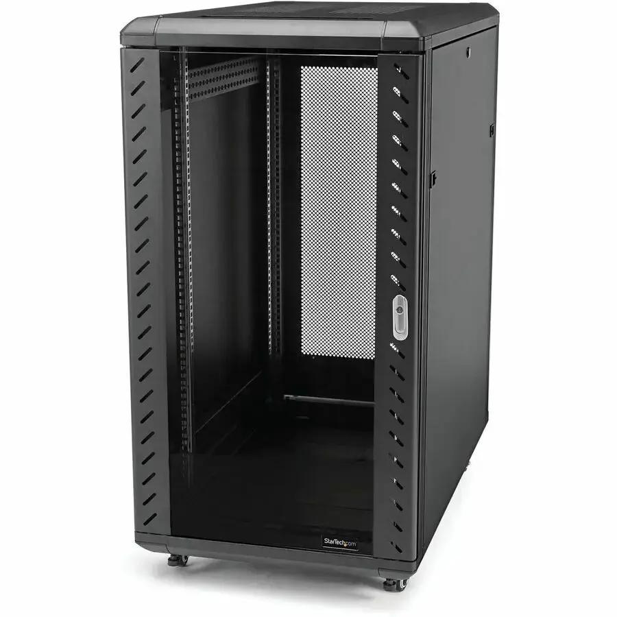 StarTech.com RK1836BKF 18U Server Rack Cabinet with Casters and Adjustable Depth - 32-inch Deep, Black by StarTech.com