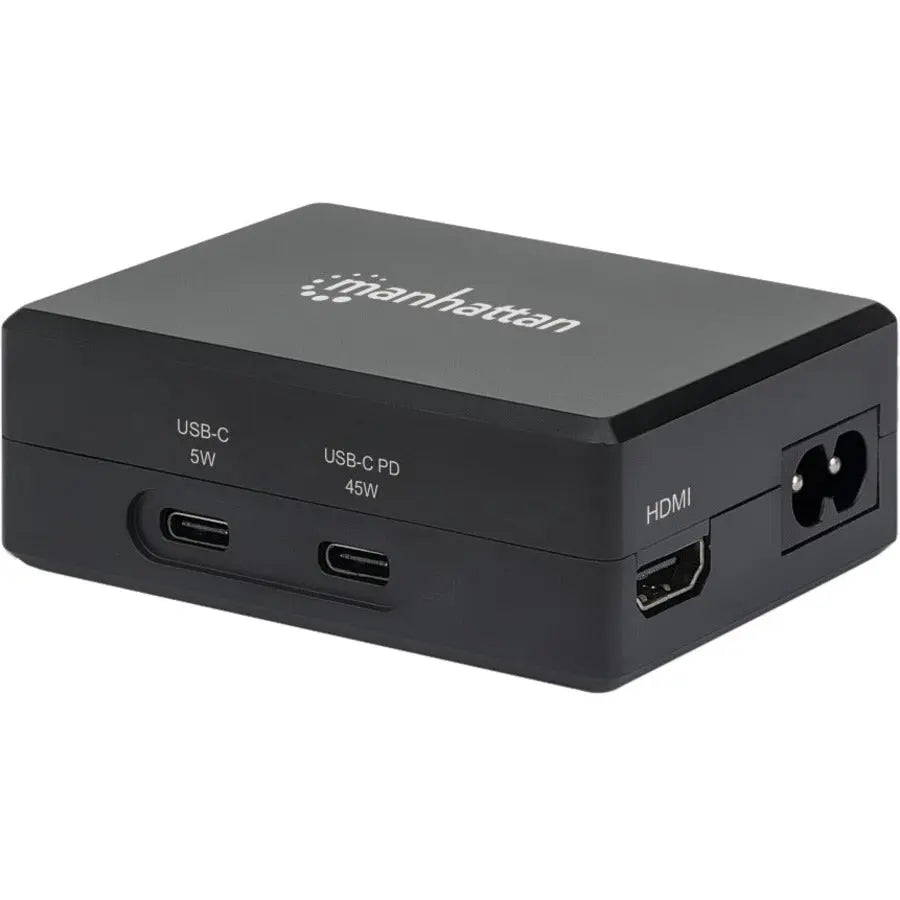 Manhattan IC INTRACOM Smart Video Power Delivery Charging Hub with HDMI, USB-C, and USB-A Ports