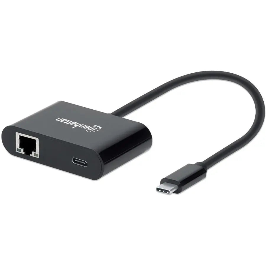 Manhattan USB-C to Gigabit Ethernet Adapter with Power Delivery (Part 153454)