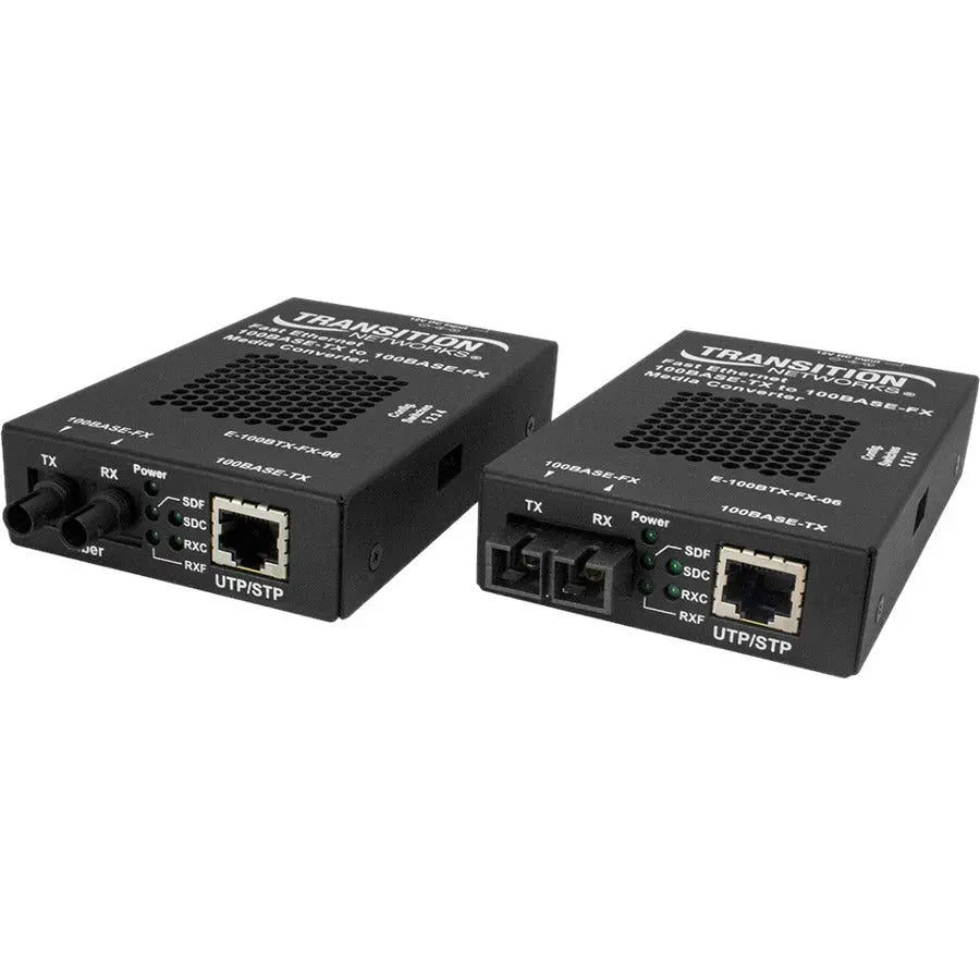 Transition Networks E-100BTX-FX-06 Stand-alone Fast Ethernet Media Converter 100Base-TX to 100Base-FX