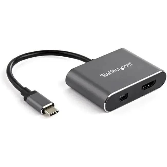 StarTech.com USB-C Multiport Video Adapter – 4K 60Hz with HDR, HDMI 2.0 & Mini DisplayPort 1.2 by STARTECH.COM