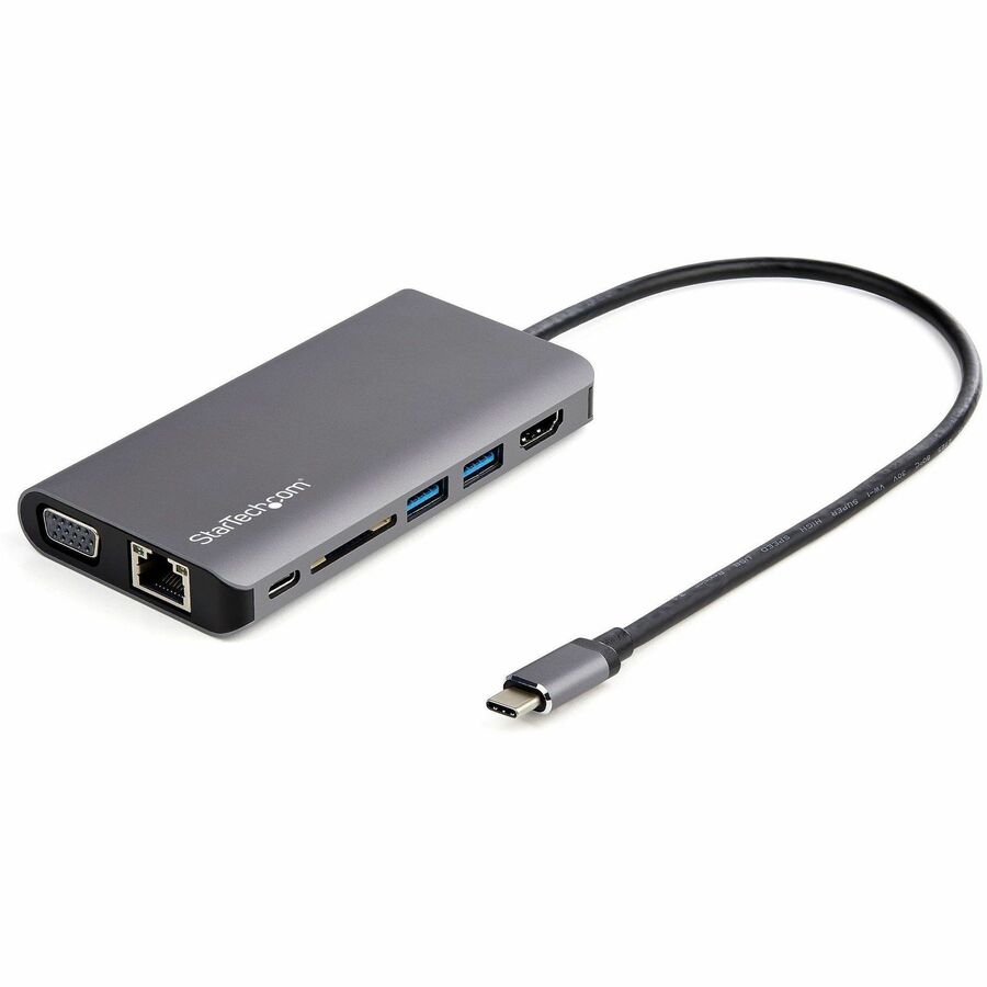 StarTech.com USB-C Multiport Adapter with HDMI/VGA, 100W Power Delivery, and Extended Cable