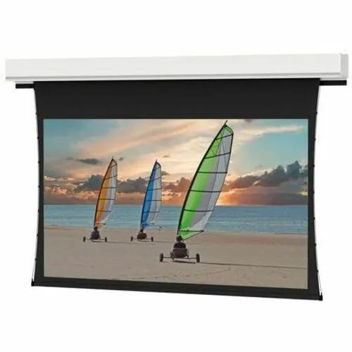 Da-Lite Tensioned Advantage Series Ceiling-Recessed Projection Screen – 133-inch Diagonal, Plenum-Rated Case, Trim Design by Legrand Group